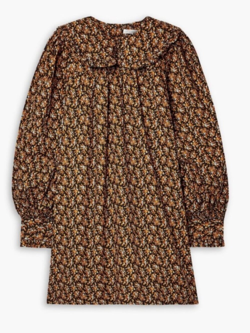 DÔEN Adalina Ruffled Floral-print Cotton-poplin Mini Dress